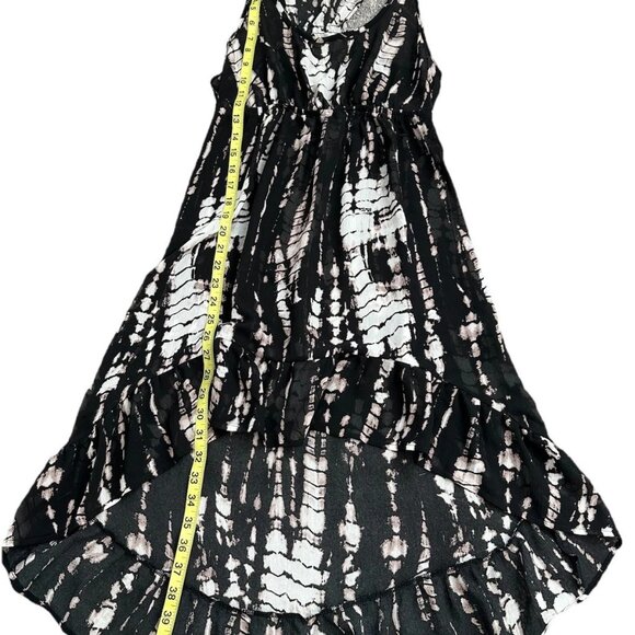 Xhilaration Racerback Sheer Dress Coverup Womens M High Low Black Sleeveless - Picture 3 of 4